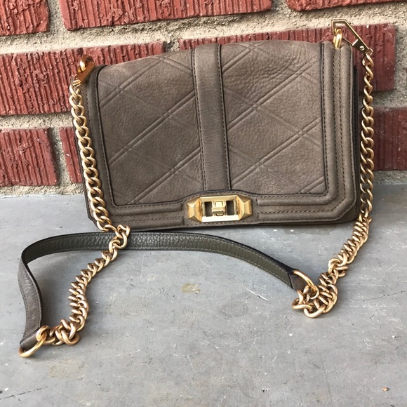 Rebecca Minkoff Handbags - Rebecca Minkoff Suede Quilted Love Crossbody